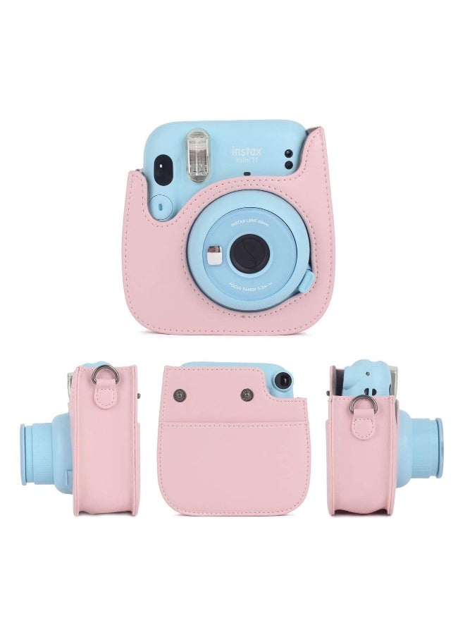Instant Camera Case Compatible with for Fujifilm Instax Mini 11 9 8 8+ PU Leather Bag with Pocket and Adjustable Shoulder Strap Photo Album