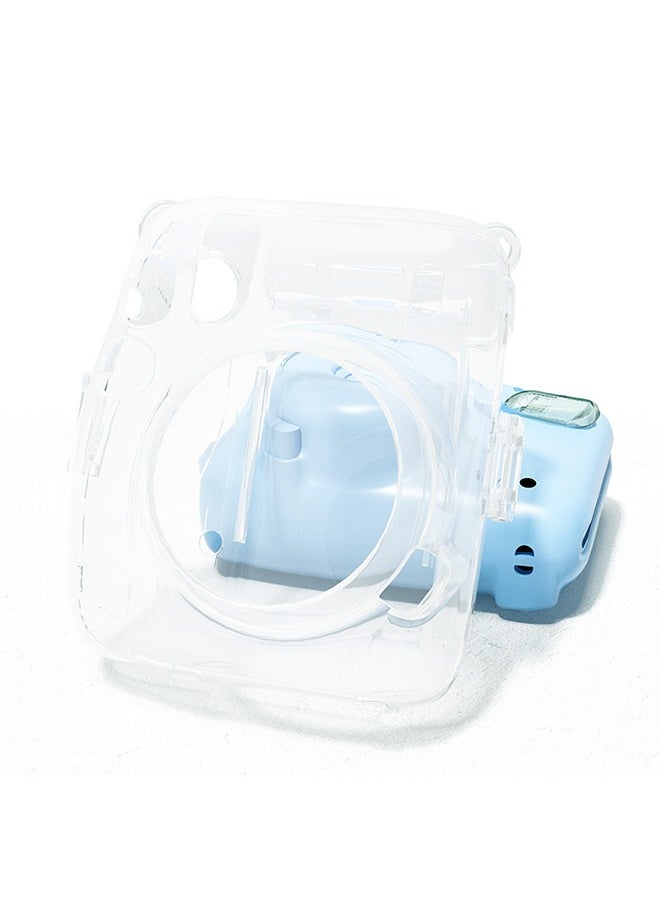 Hard Case For Fujifilm Instax Mini 11 Instant Camera With Adjustable Strap Clear