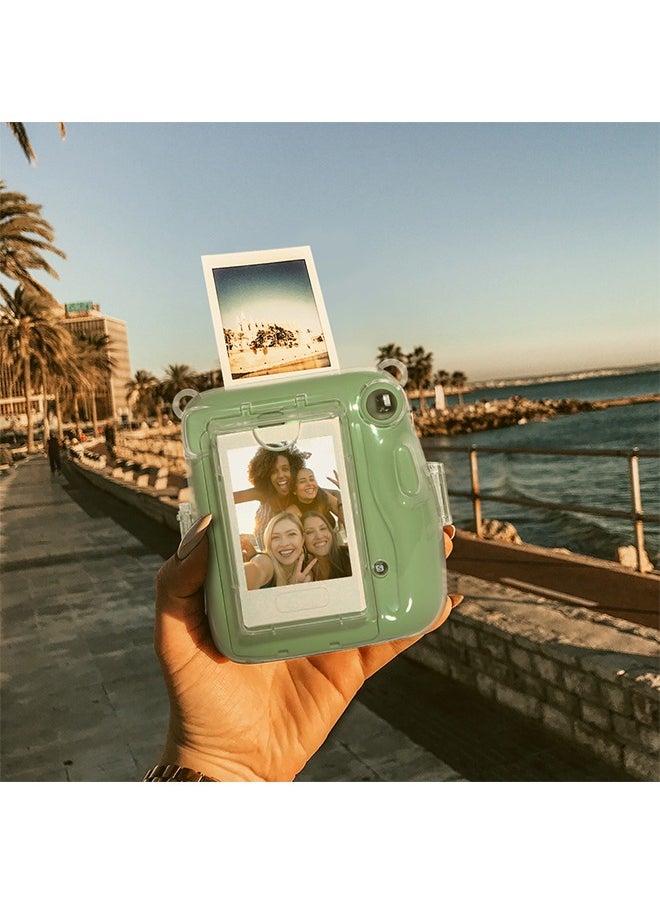 Hard Case For Fujifilm Instax Mini 11 Instant Camera With Adjustable Strap Clear