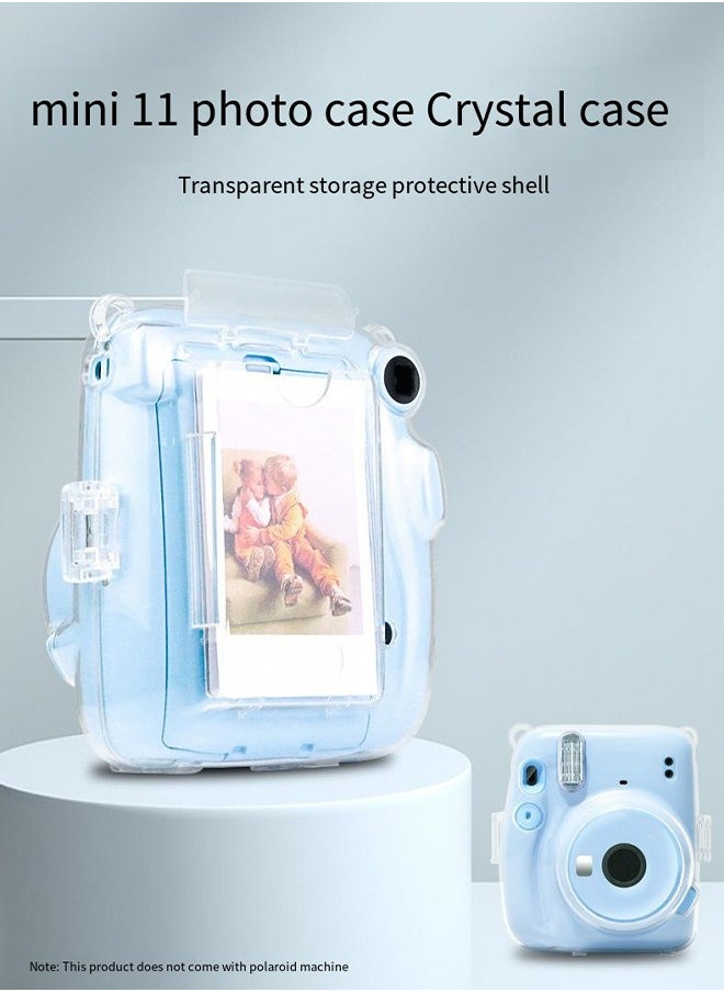 Hard Case For Fujifilm Instax Mini 11 Instant Camera With Adjustable Strap Clear