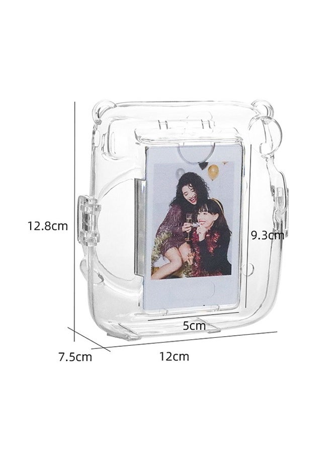 Hard Case For Fujifilm Instax Mini 11 Instant Camera With Adjustable Strap Clear
