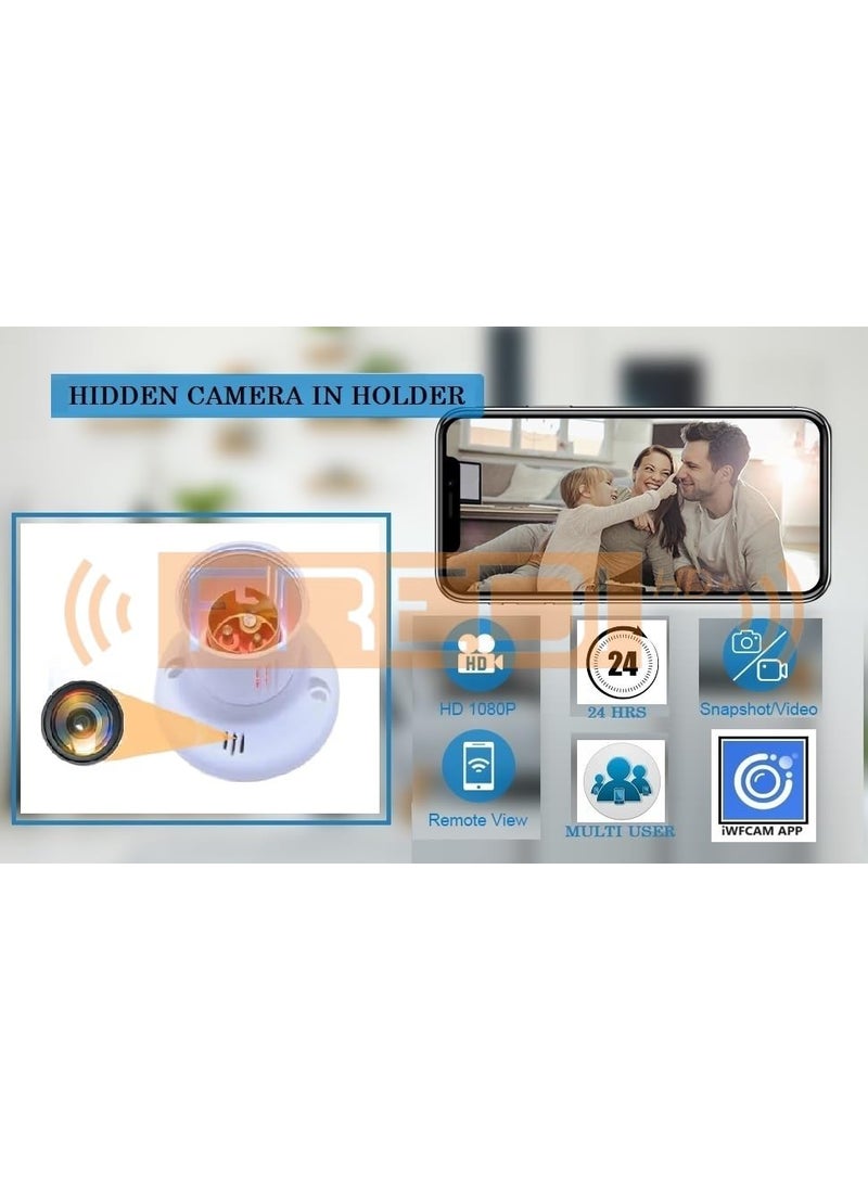 FREDI HD PLUS WiFi Holder Camera 1080p Hd Clarity Watch Live View Recording Hidden Camera Supported 32GB Sd Card Secret Nanny Cam Indoor Security Camera iWFCam APP