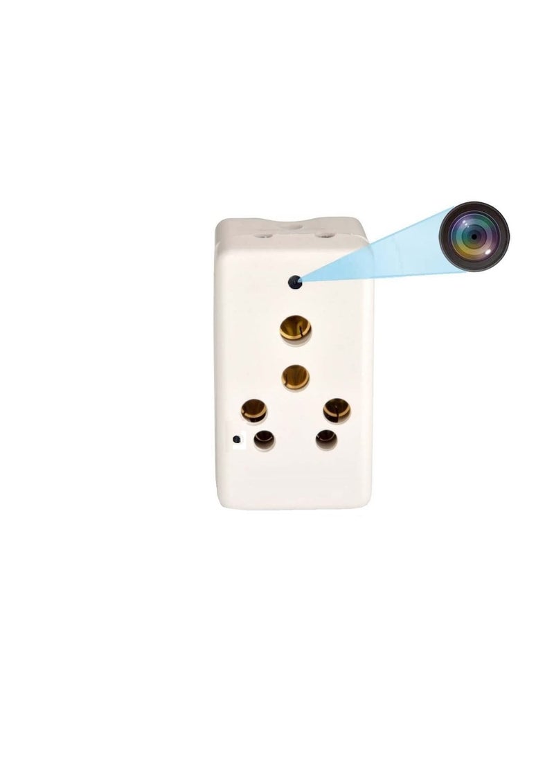 SAFETY NET Plug Hidden Camera 3 Pin Multi Plug Camera Inbuilt 32GB SD Card Audio and Video Recording Live Feed Camera with WiFi Motion Detection iWFCam APP