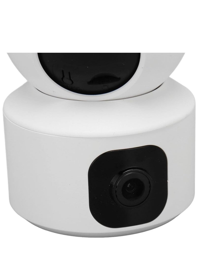 WiFi Security Camera, Storage Card Storage Dual Lens Indoor Surveillance Camera Motion Detection 100‑240V for Pet for Home