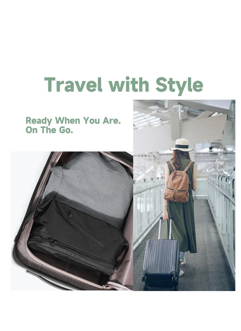 Travel Toiletry Bag for Women and Men, Waterproof Toiletry Bag,  Travel Organizer with Divider and Portable Handle, Small Dopp Kit, Mens Shaving Kit, for Toiletries Accessories (Black)