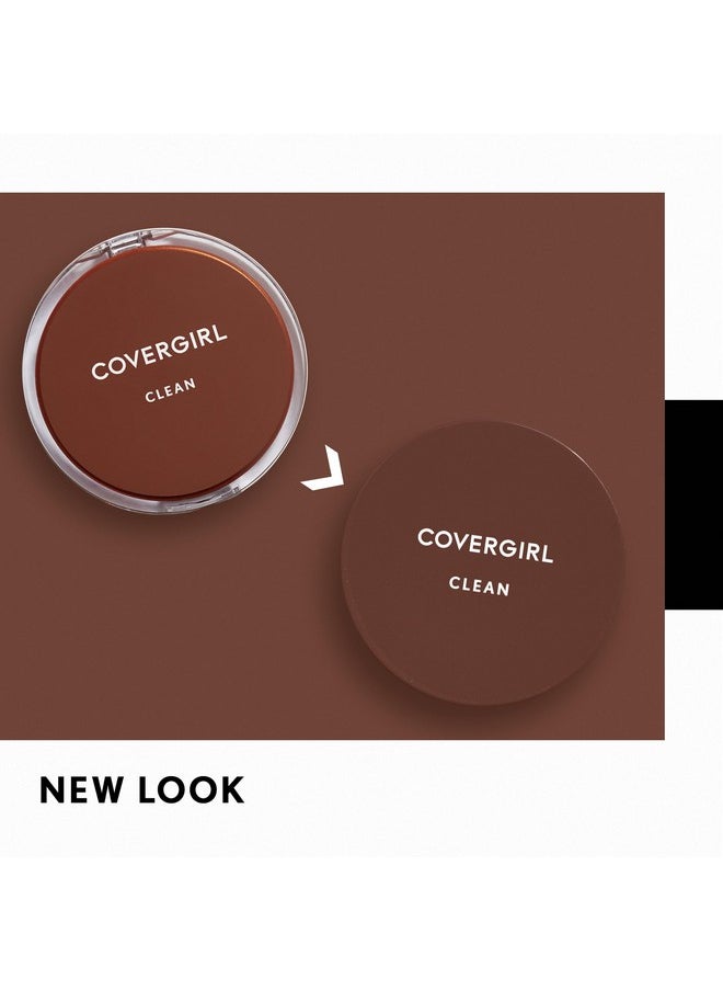 COVERGIRL Clean Pressed Powder Compact, Creamy Beige 150, 0.39 oz(11g)