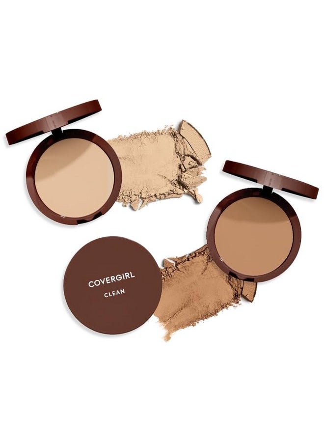 COVERGIRL Clean Pressed Powder Compact, Creamy Beige 150, 0.39 oz(11g)