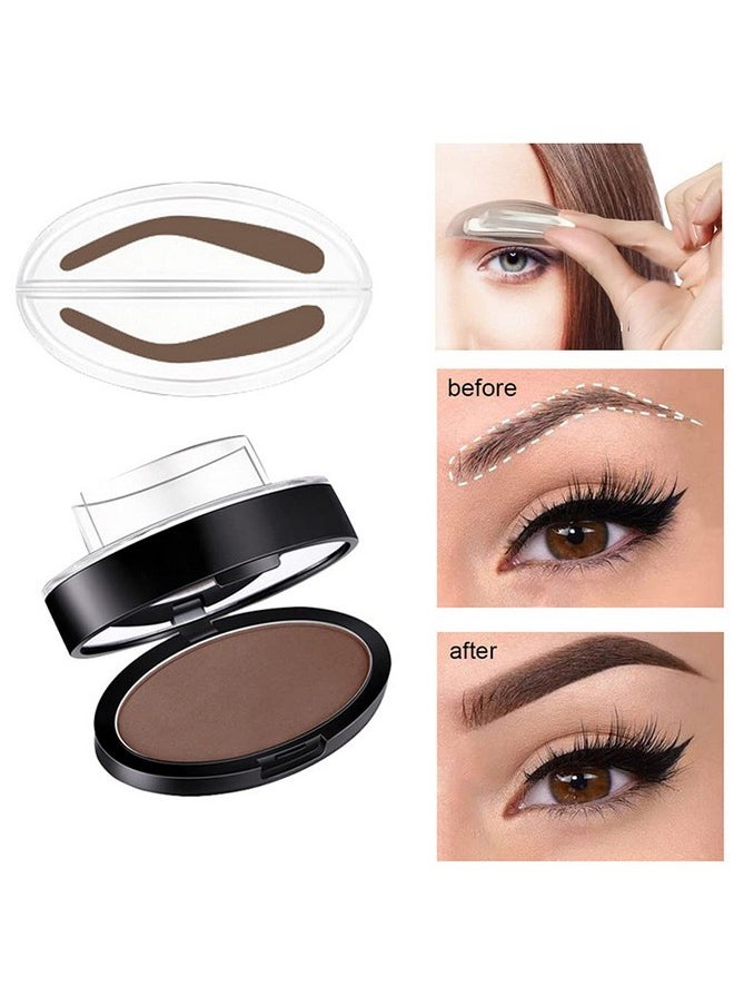 GL-Turelifes Eyebrow Stamp Powder Perfect Eyebrow Power Seal Nature Brow Stamp Makeup Tool Delicate Eyebrow Shape for Professional and beginner (#5 Light Brown)