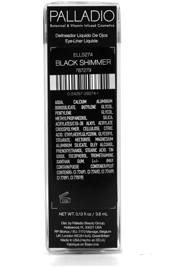 Liquid Eyeliner | Easy Application With Long-Lasting Results | Smudge Proof & Waterproof | Perfect Finish For Picture Perfect Eyes | Black Shimmer | 3.8Ml