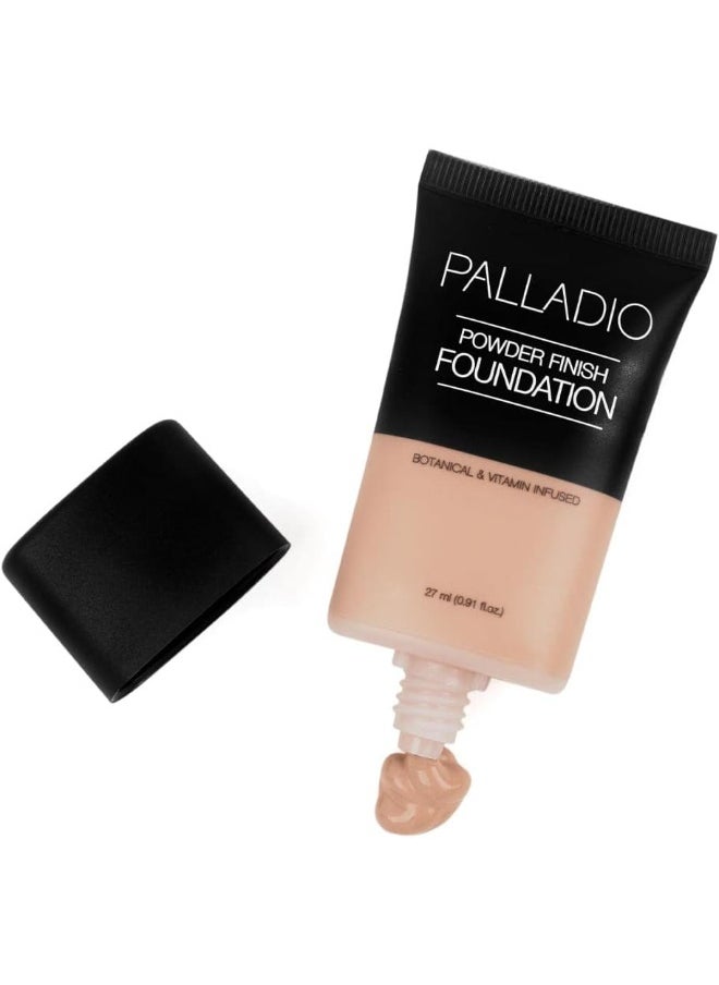 Powder Finish Liquid Foundation | Natural Matte Appearance | Reduces Fine Lines | Covers Large Pores | Hides Imperfections | All Day Wear | Sheer To Medium Coverage | Ivory | Multi