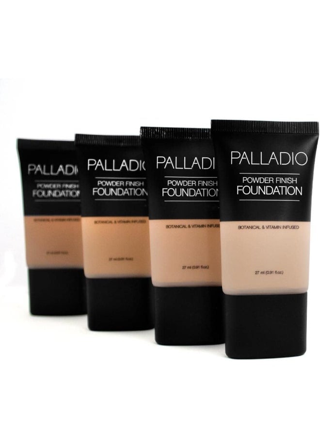 Powder Finish Liquid Foundation | Natural Matte Appearance | Reduces Fine Lines | Covers Large Pores | Hides Imperfections | All Day Wear | Sheer To Medium Coverage | Ivory | Multi