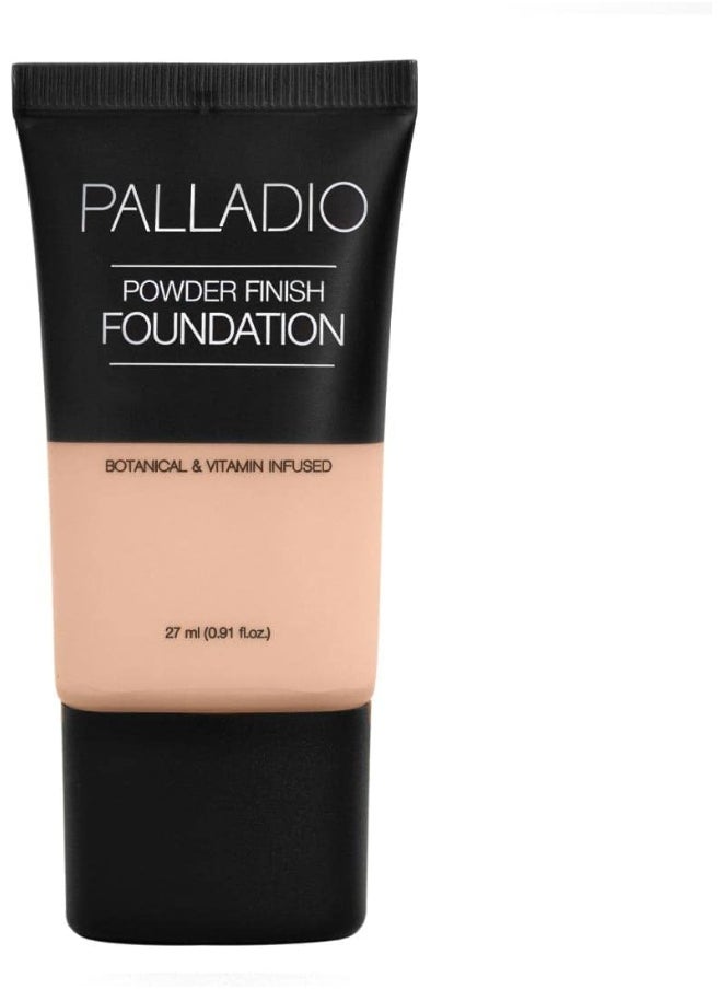 Powder Finish Liquid Foundation | Natural Matte Appearance | Reduces Fine Lines | Covers Large Pores | Hides Imperfections | All Day Wear | Sheer To Medium Coverage | Ivory | Multi