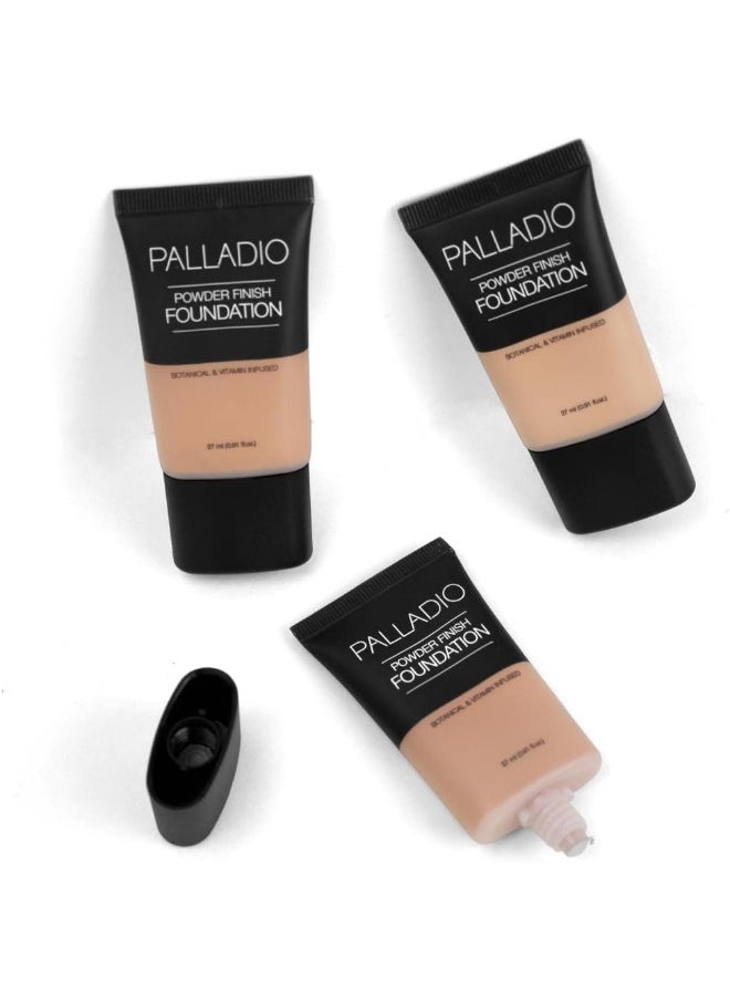 Powder Finish Liquid Foundation | Natural Matte Appearance | Reduces Fine Lines | Covers Large Pores | Hides Imperfections | All Day Wear | Sheer To Medium Coverage | Ivory | Multi