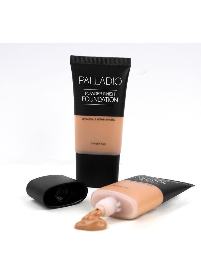 Powder Finish Liquid Foundation | Natural Matte Appearance | Reduces Fine Lines | Covers Large Pores | Hides Imperfections | All Day Wear | Sheer To Medium Coverage | Ivory | Multi