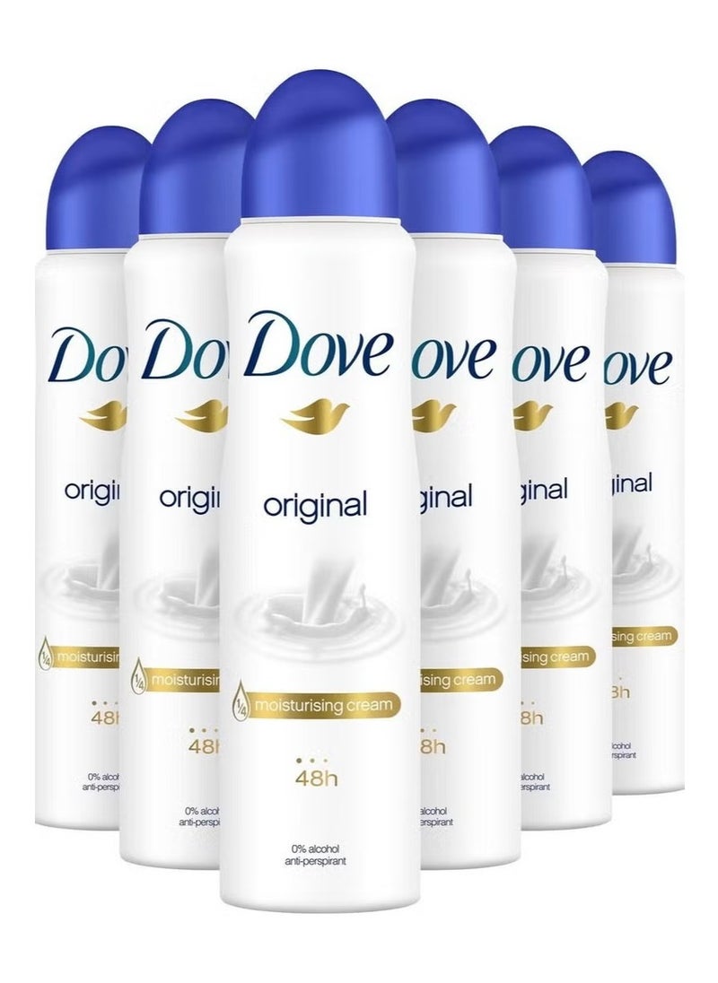 Original Anti-Perspirant Deodorant Spray 250ml (Pack of 6)