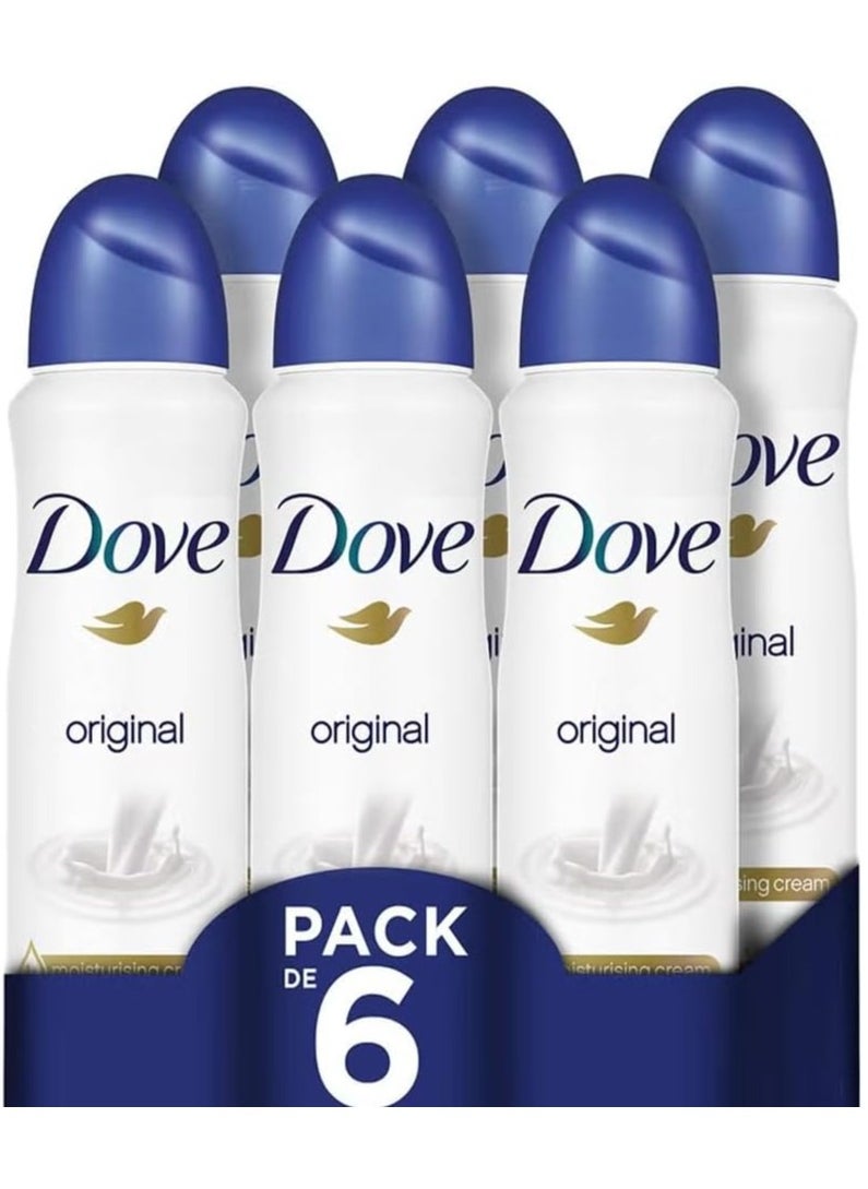 Antiperspirant Deodorant Spray Pack of 6 150ml