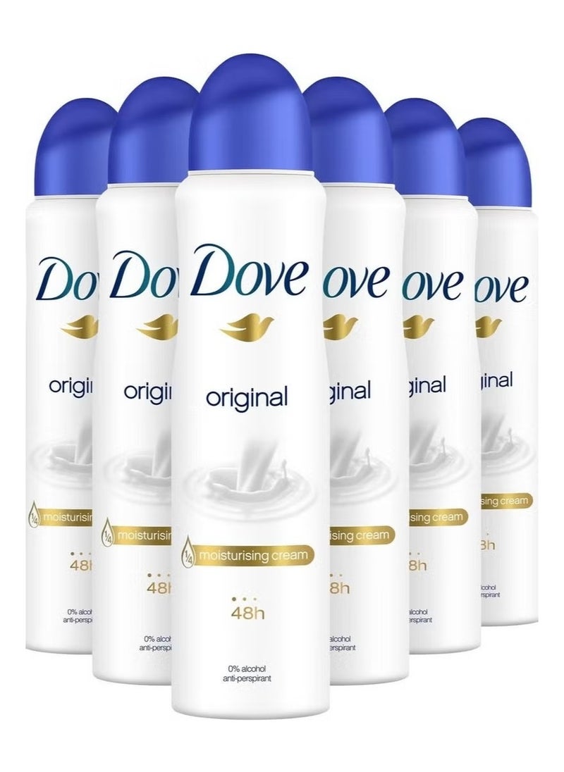 Original Anti-Perspirant Deodorant Spray 6 x 250ml