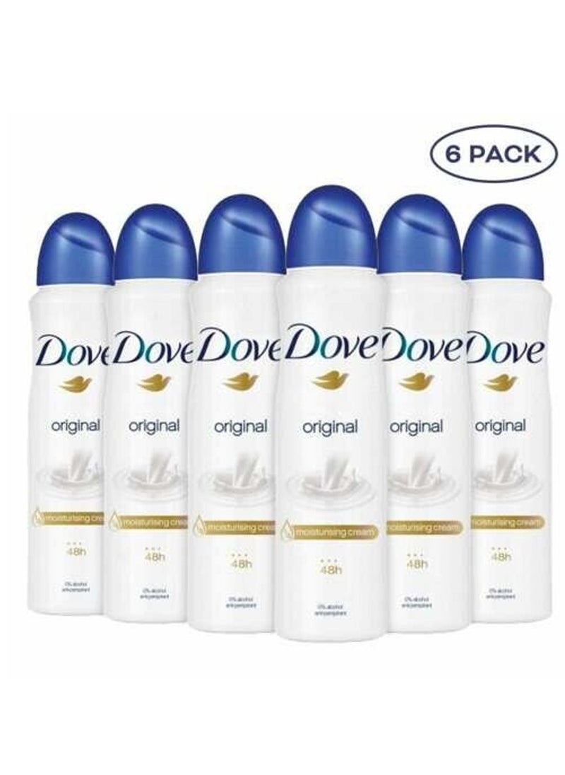 Antiperspirant Deodorant Spray Pack of 6 150ml