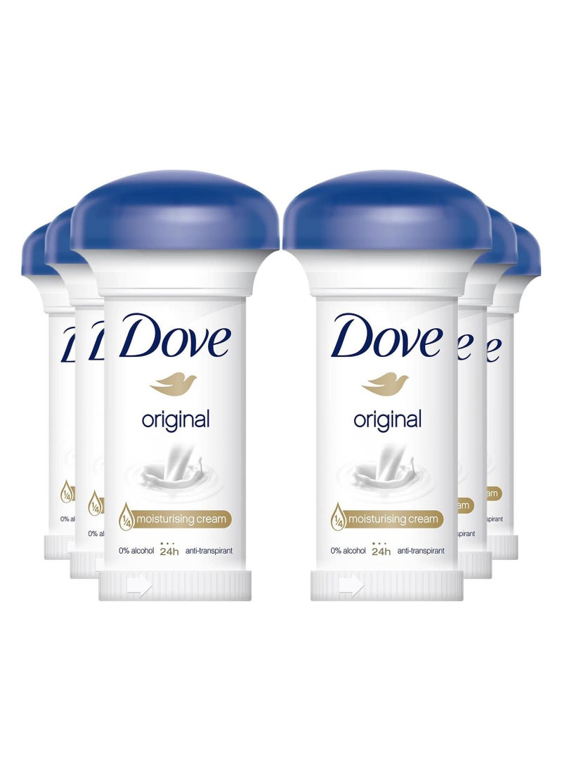 Original Moisturizing Cream Anti-Perspirant Mushroom Deodorant 50ml (Pack of 6)