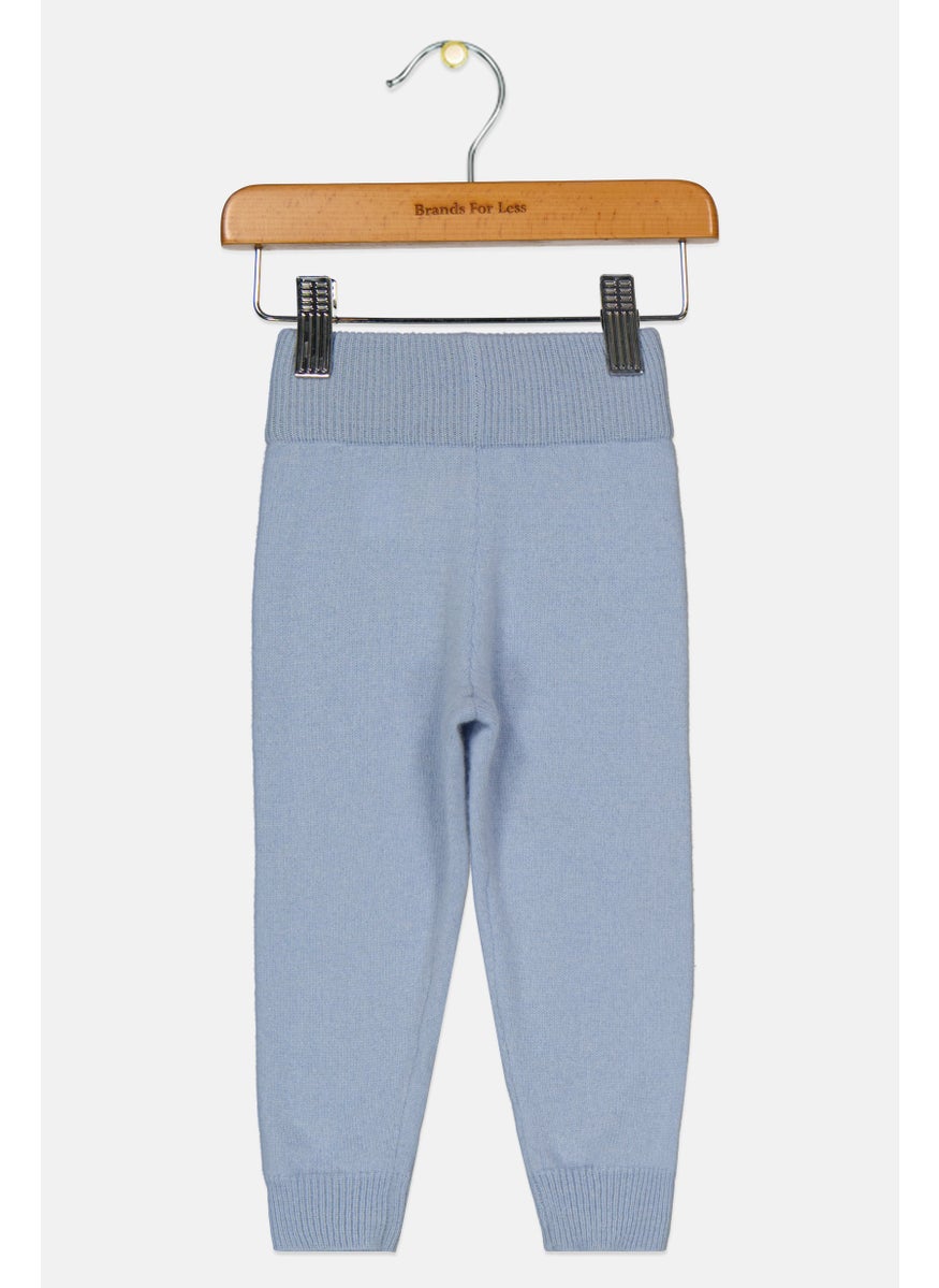 Toddlers Boy Knitted Jogger Pants, Blue