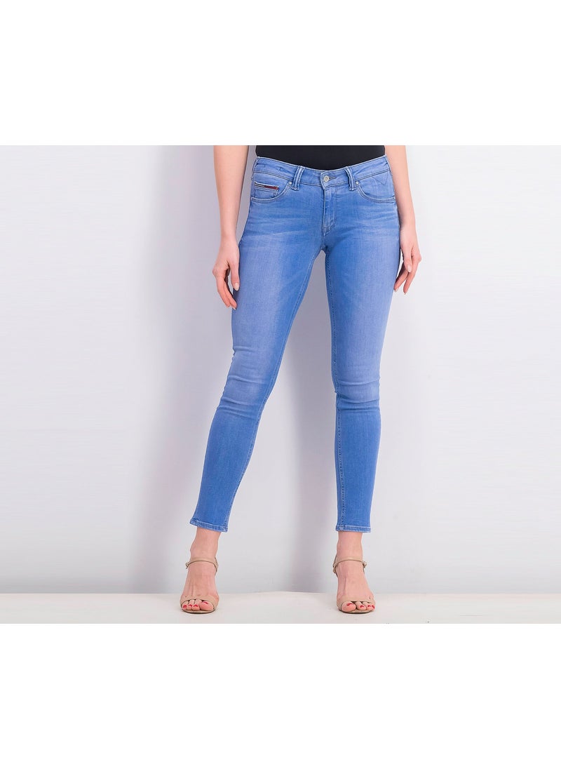 Women Low Rise Skinny Jeans, Blue