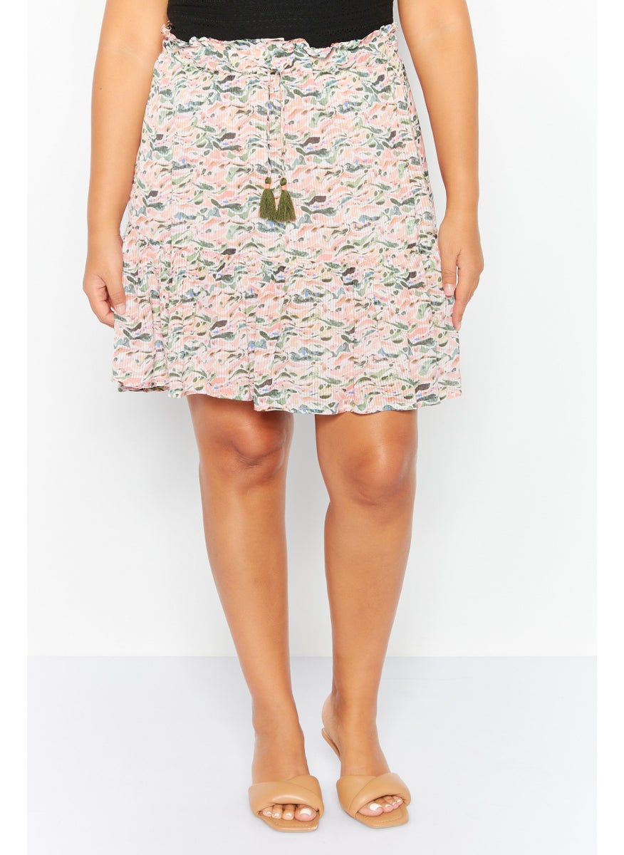 Women Allover Print Mini Skirt, Multicolor