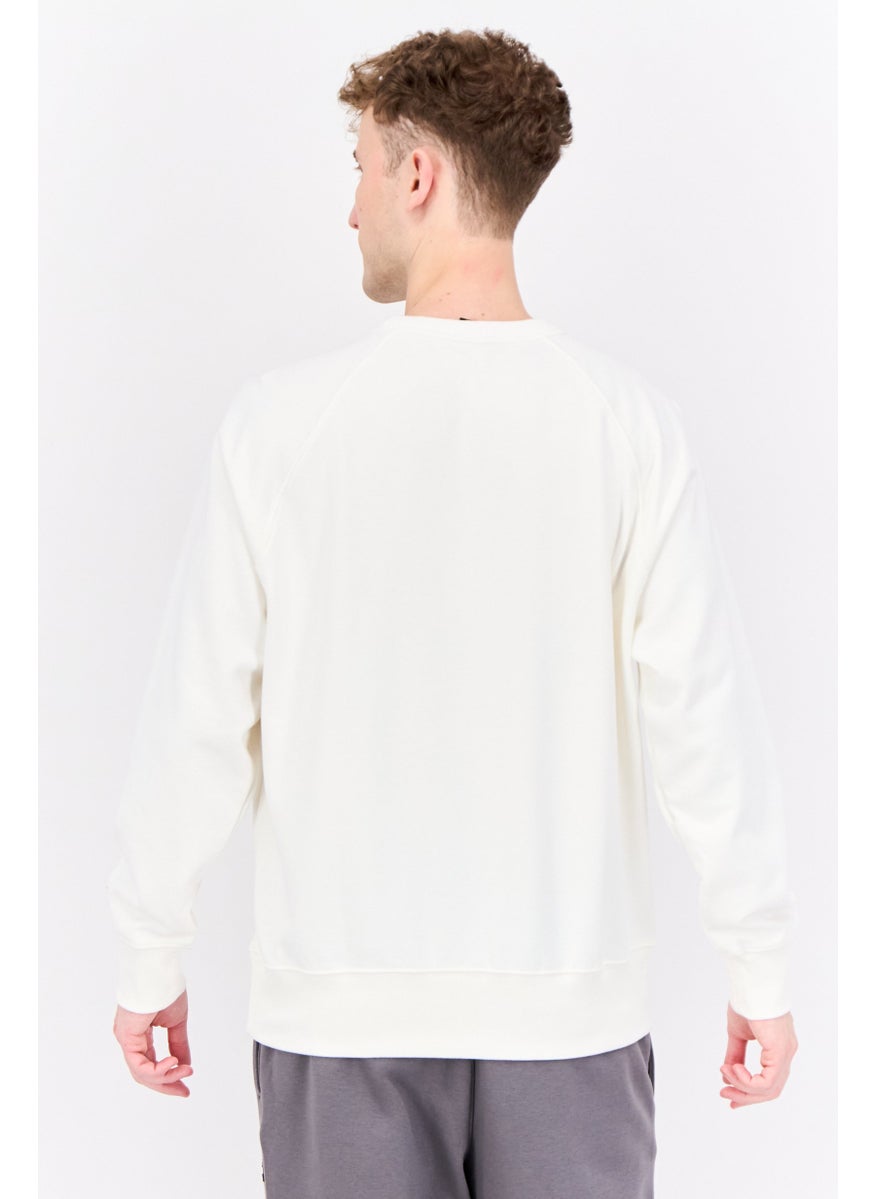 Men Sportswear Fit Long Sleeves Outdoor Sweatshirts, White