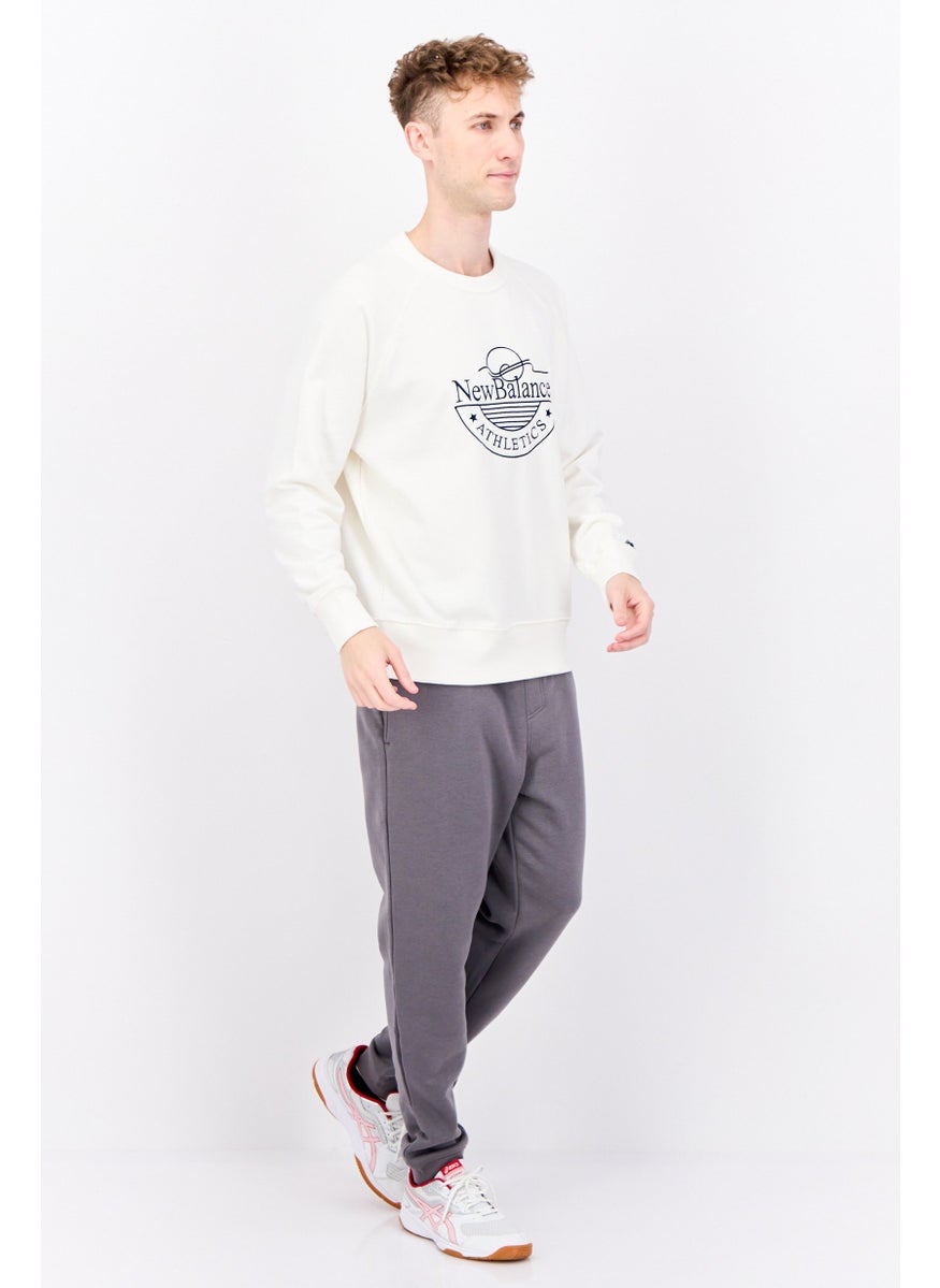 Men Sportswear Fit Long Sleeves Outdoor Sweatshirts, White