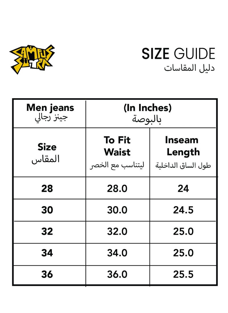 Men's Midnight Black Straight-Fit Utility Denim Jeans