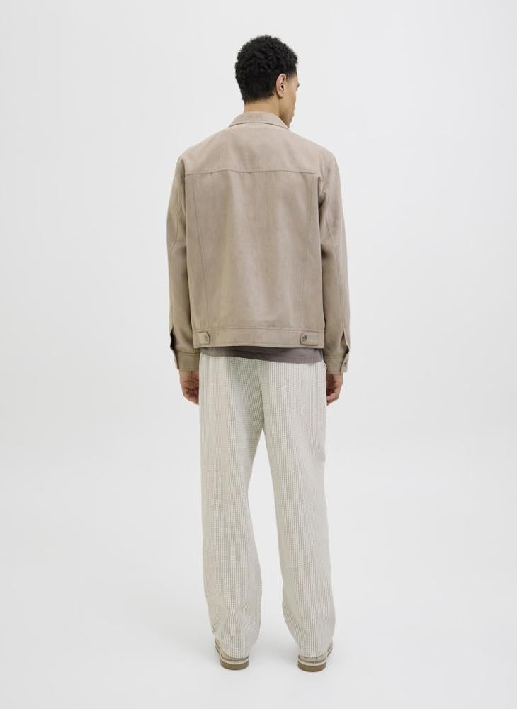 Checked Drawstring Loose Fit Sweatpants
