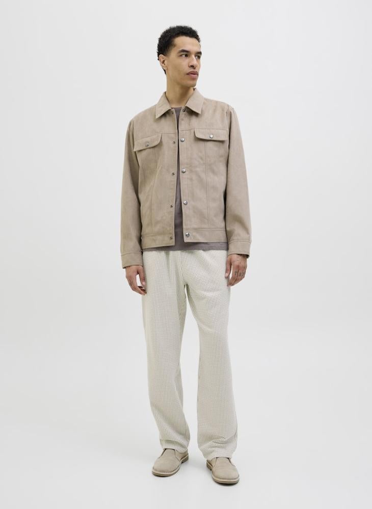 Checked Drawstring Loose Fit Sweatpants