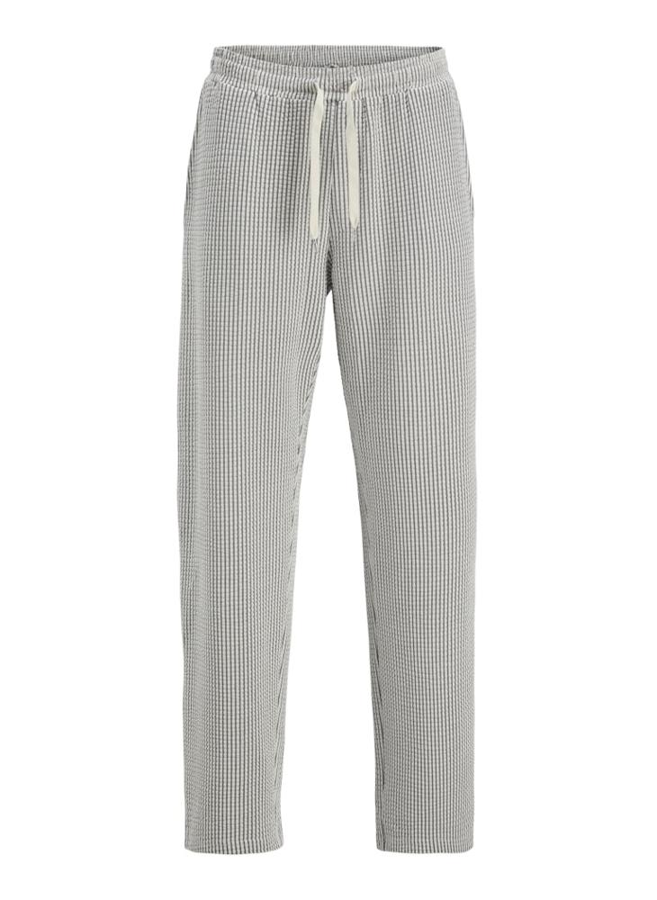Checked Drawstring Loose Fit Sweatpants