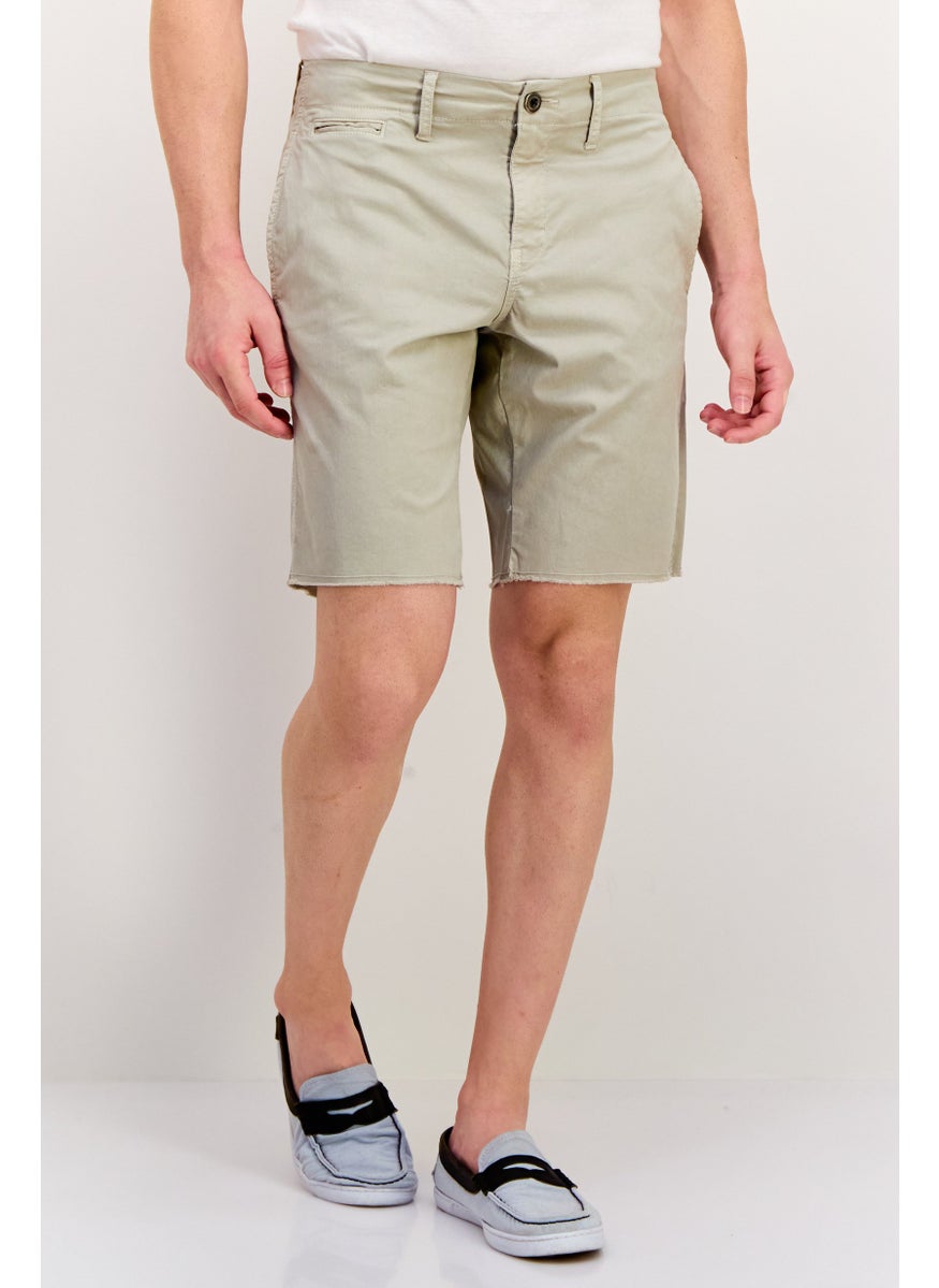 Men Solid Chino Short, Stone
