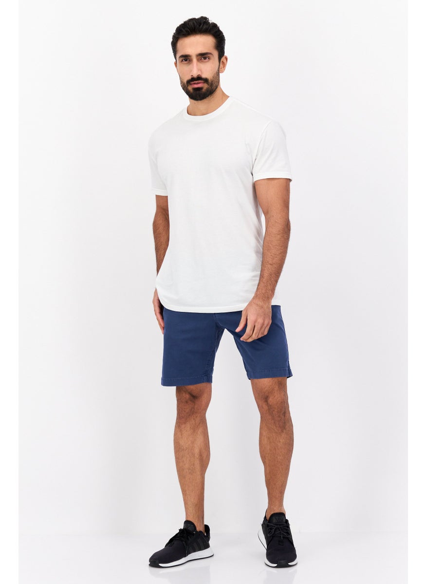 Men 9 Inseam Solid Chino Shorts, Navy