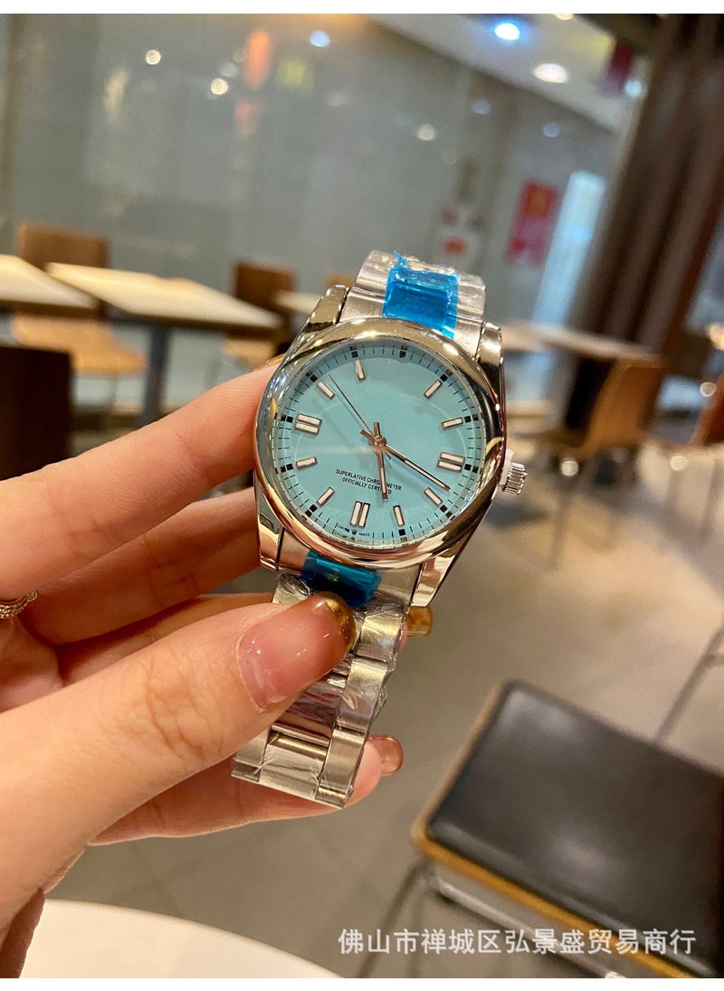 Fashion Unisex 904L Steel Timepieces Tiffany Blue Plate