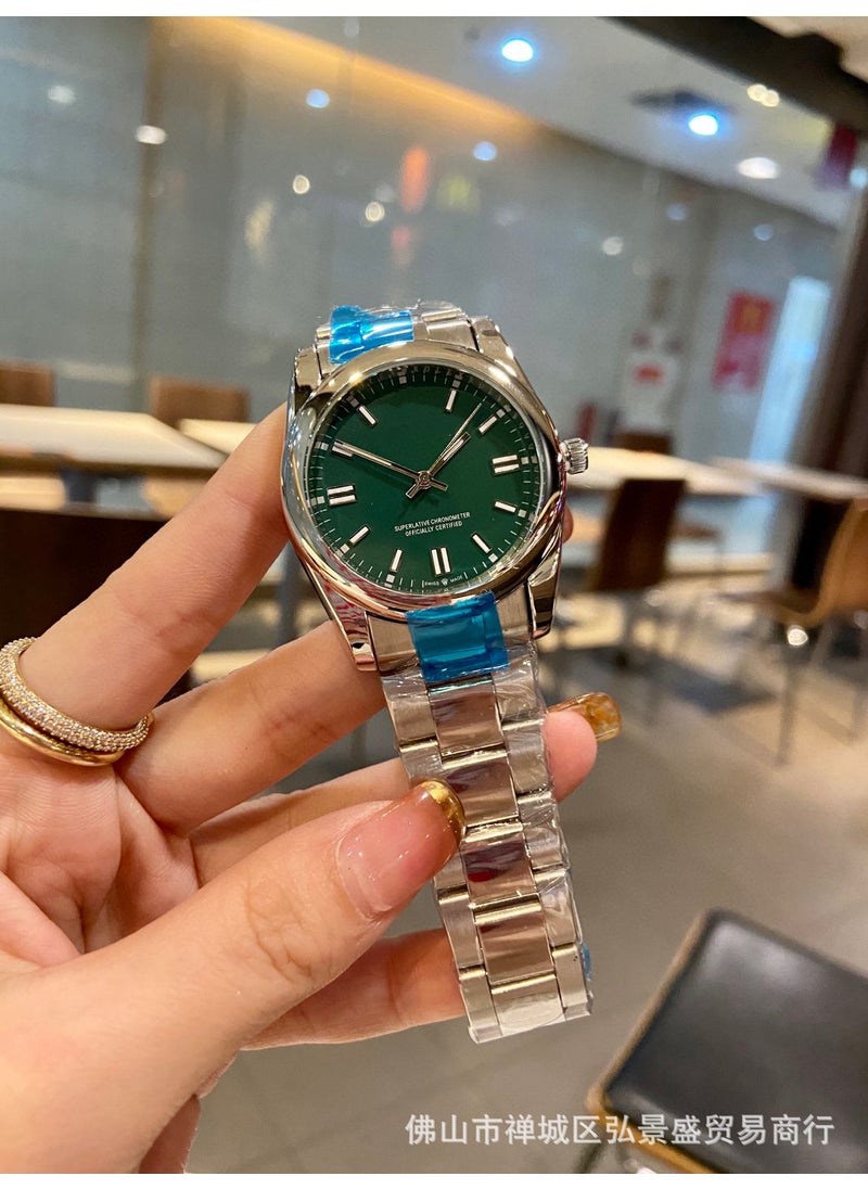 Fashion Unisex 904L Steel Timepieces Green disc