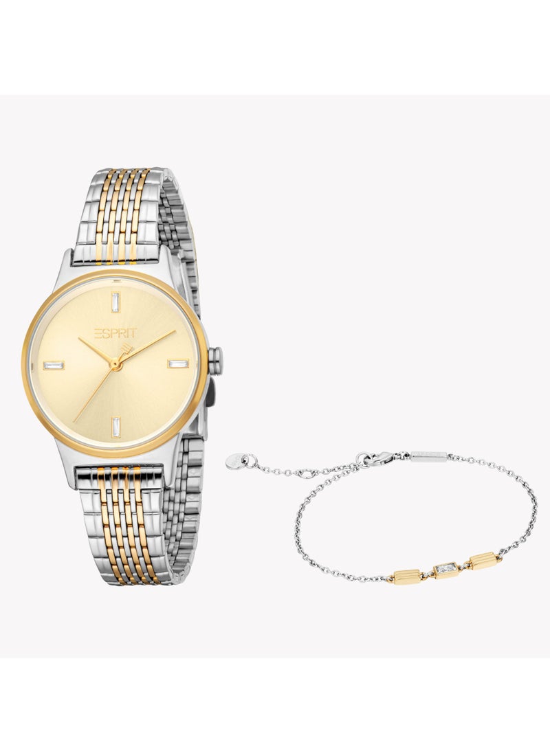ESPRIT Women's Silver & Gold Watch | ES1L519M0045
