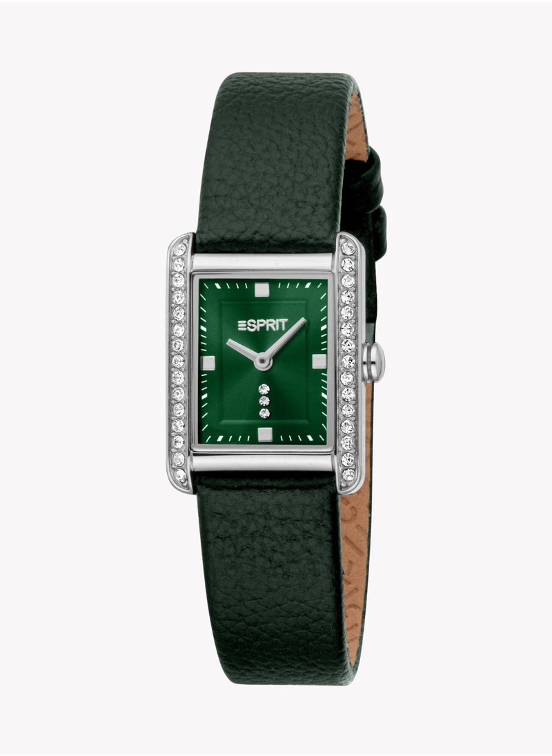 ESPRIT Women's Silver/Green Watch | ES1L512L0015