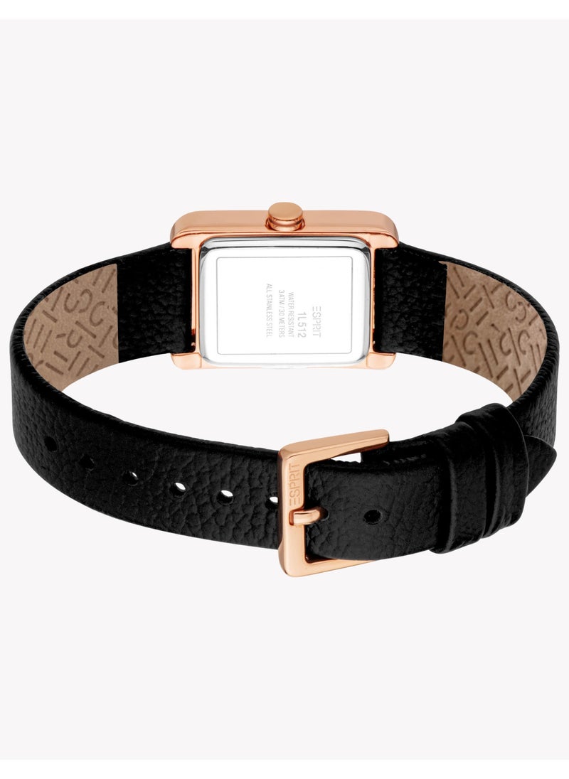 ESPRIT Women's Rose Gold/Black Watch | ES1L512L0025