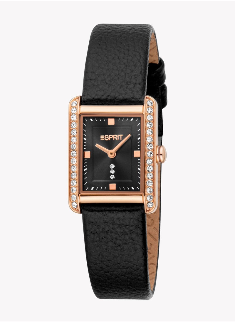 ESPRIT Women's Rose Gold/Black Watch | ES1L512L0025