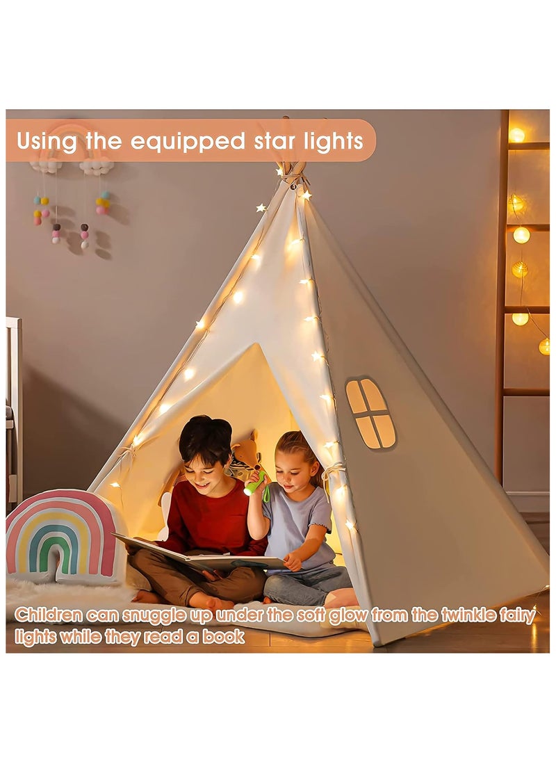 Starry White Pop-Up Teepee Tent
