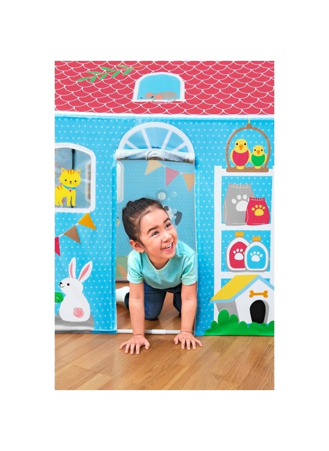 Kids Pop-Up Pet House Tent – Animal-Themed Indoor Playhouse with Colorful Design, Foldable & Lightweight Play Tent for Toddlers, Preschoolers & Boys/Girls – Portable Toy House for Fun & Learning