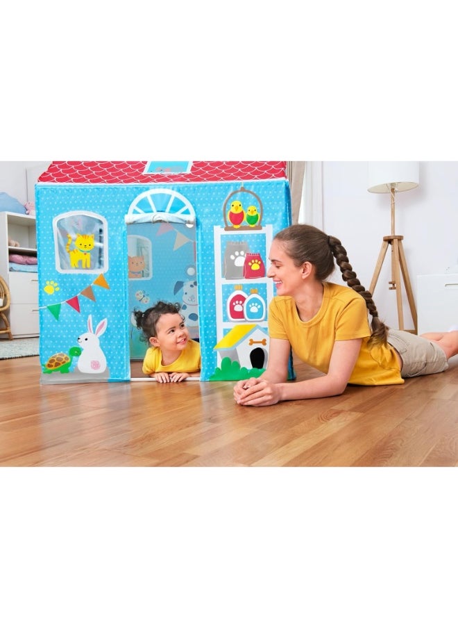 Kids Pop-Up Pet House Tent – Animal-Themed Indoor Playhouse with Colorful Design, Foldable & Lightweight Play Tent for Toddlers, Preschoolers & Boys/Girls – Portable Toy House for Fun & Learning