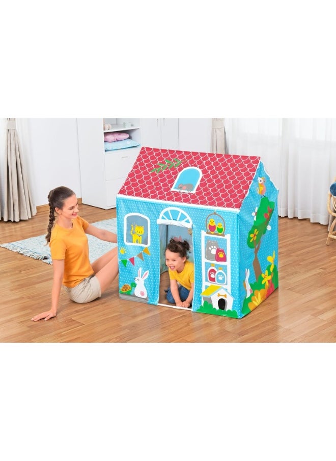 Kids Pop-Up Pet House Tent – Animal-Themed Indoor Playhouse with Colorful Design, Foldable & Lightweight Play Tent for Toddlers, Preschoolers & Boys/Girls – Portable Toy House for Fun & Learning