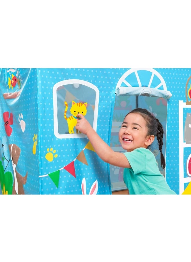 Kids Pop-Up Pet House Tent – Animal-Themed Indoor Playhouse with Colorful Design, Foldable & Lightweight Play Tent for Toddlers, Preschoolers & Boys/Girls – Portable Toy House for Fun & Learning