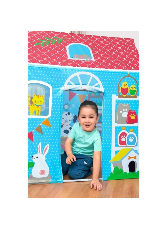 Kids Pop-Up Pet House Tent – Animal-Themed Indoor Playhouse with Colorful Design, Foldable & Lightweight Play Tent for Toddlers, Preschoolers & Boys/Girls – Portable Toy House for Fun & Learning
