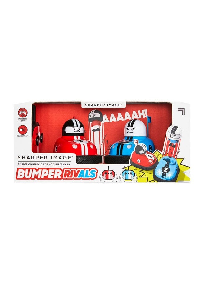 Sharper Image Bumper Rivals Remote Control Ejecting Bumper Cars Set (Pack of 2, Blue/Red)