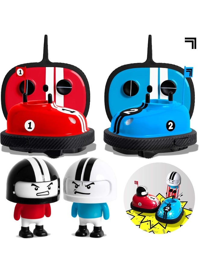 Sharper Image Bumper Rivals Remote Control Ejecting Bumper Cars Set (Pack of 2, Blue/Red)