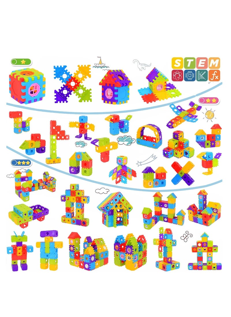 Children's building block set, building block house (350 pieces)