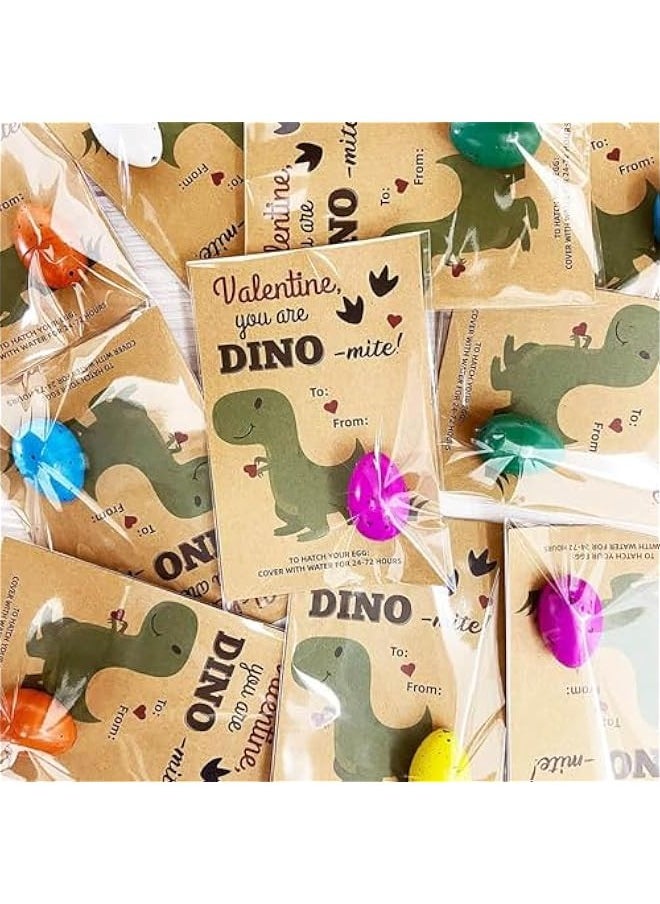 Hatching Dinosaur Eggs - 24 Pieces Colorful Hatching Card Bulk | Adorable Hatching Dino Egg Grow in Water | Dino Eggs for Boys, and Girls, Kindergarten, School, Classroom Celebration Presents
